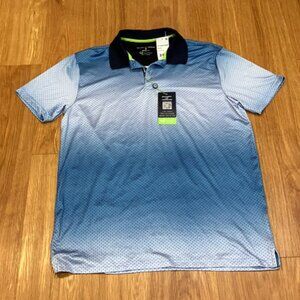 Society of Threads Men Intelli Fresh Polo T-Shirt Blue Spotted Size M
